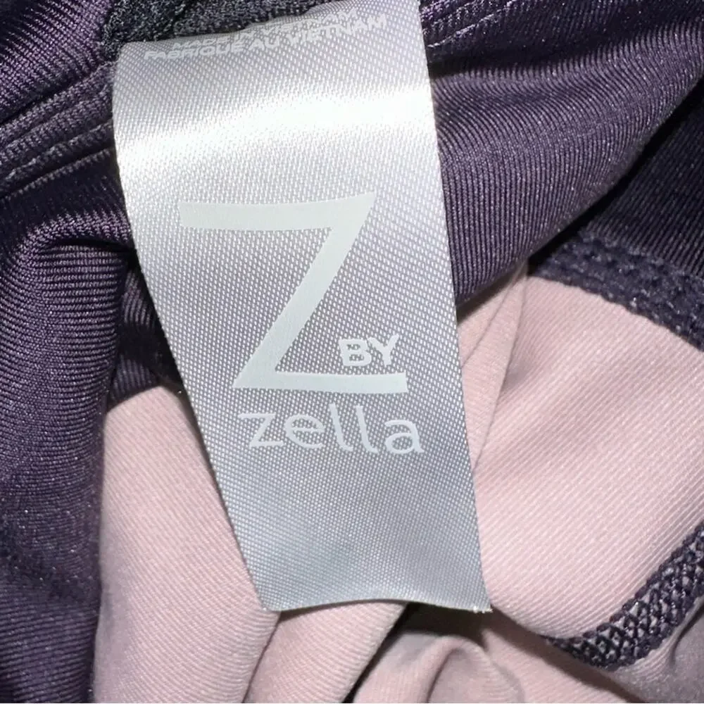 Z by Zella Purple Geometric Pattern Cropped Leggings Size XL